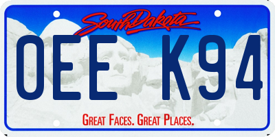 SD license plate 0EEK94