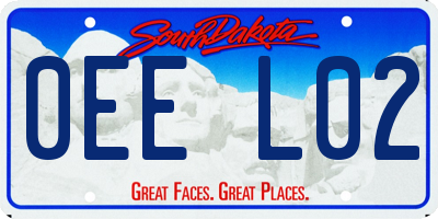 SD license plate 0EEL02