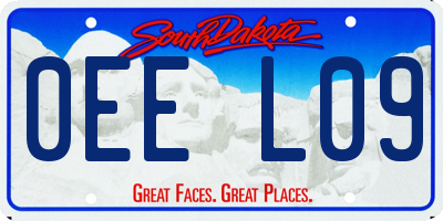 SD license plate 0EEL09