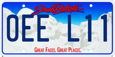 SD license plate 0EEL11