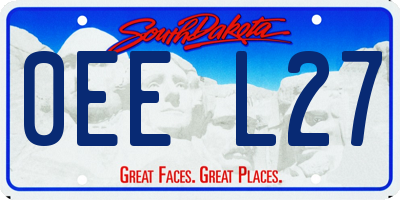 SD license plate 0EEL27