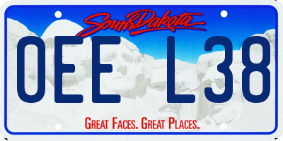 SD license plate 0EEL38