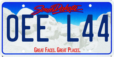 SD license plate 0EEL44