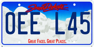 SD license plate 0EEL45
