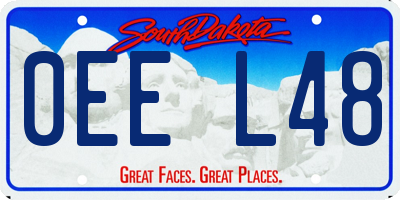 SD license plate 0EEL48