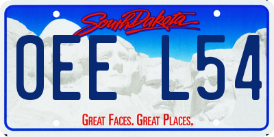 SD license plate 0EEL54