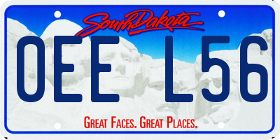 SD license plate 0EEL56