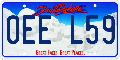 SD license plate 0EEL59