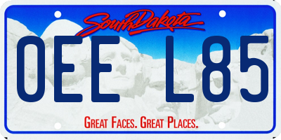 SD license plate 0EEL85