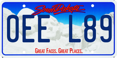 SD license plate 0EEL89