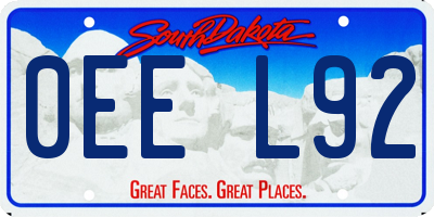 SD license plate 0EEL92