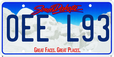 SD license plate 0EEL93