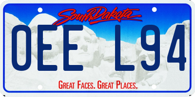 SD license plate 0EEL94