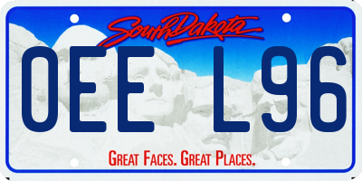 SD license plate 0EEL96
