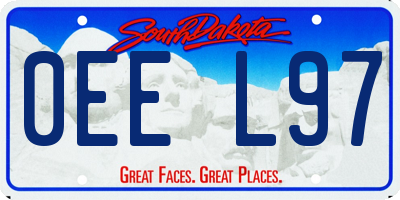 SD license plate 0EEL97