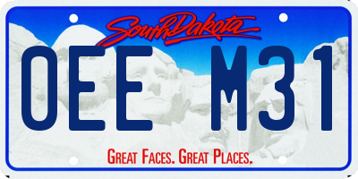 SD license plate 0EEM31