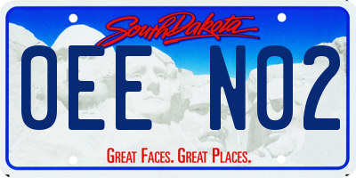 SD license plate 0EEN02