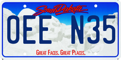 SD license plate 0EEN35