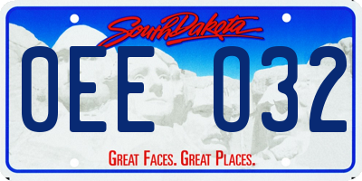 SD license plate 0EEO32