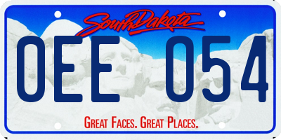 SD license plate 0EEO54