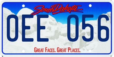 SD license plate 0EEO56