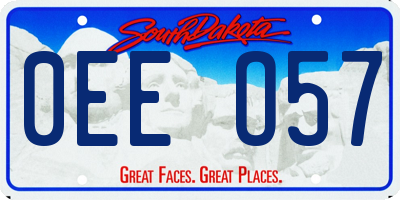 SD license plate 0EEO57
