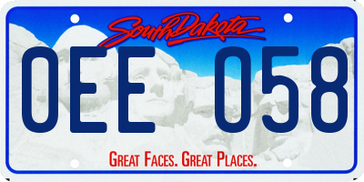 SD license plate 0EEO58