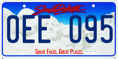 SD license plate 0EEO95