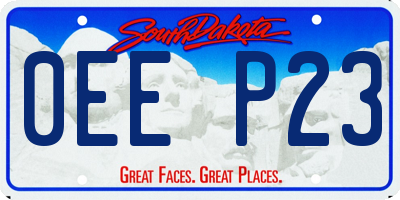 SD license plate 0EEP23