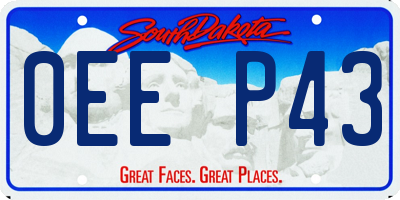 SD license plate 0EEP43