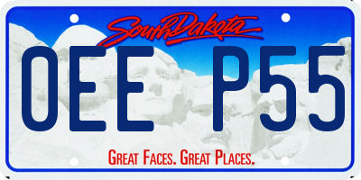SD license plate 0EEP55