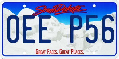 SD license plate 0EEP56