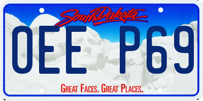 SD license plate 0EEP69