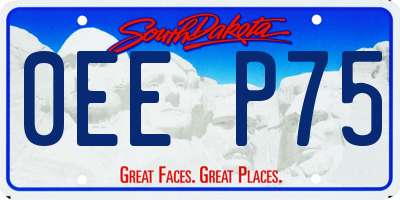 SD license plate 0EEP75