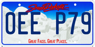SD license plate 0EEP79