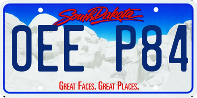SD license plate 0EEP84