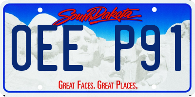 SD license plate 0EEP91
