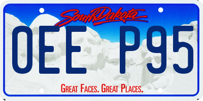 SD license plate 0EEP95