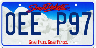 SD license plate 0EEP97