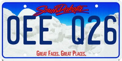 SD license plate 0EEQ26