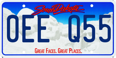 SD license plate 0EEQ55