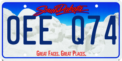 SD license plate 0EEQ74
