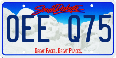 SD license plate 0EEQ75