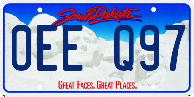 SD license plate 0EEQ97