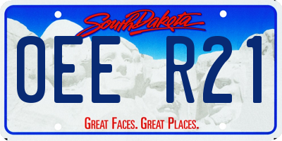 SD license plate 0EER21