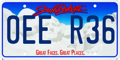 SD license plate 0EER36