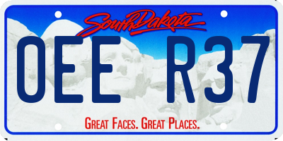 SD license plate 0EER37