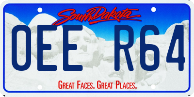 SD license plate 0EER64
