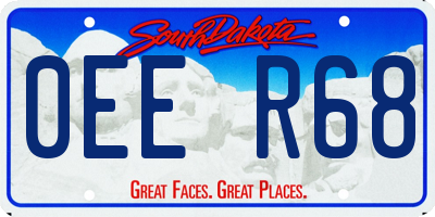 SD license plate 0EER68