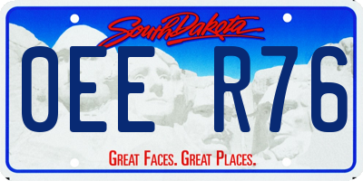 SD license plate 0EER76